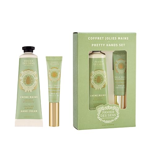 

Panierdessens Pretty Hands Set with Hand Cream and Nail Oil. Feminine and sweet scent of almond and white flowers. (Botanical, Provenal, Southern Fra