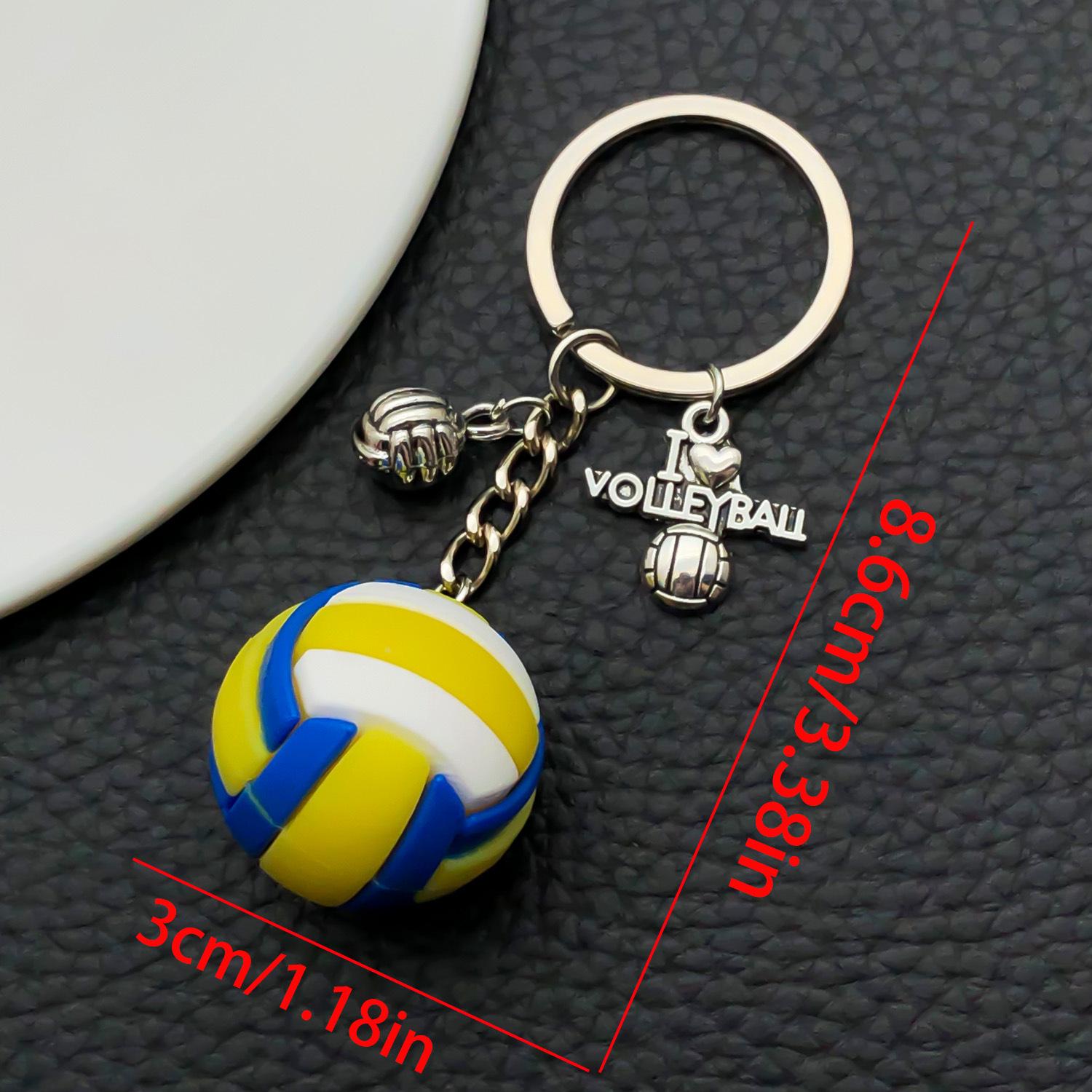 Creative Cartoon PVC Black & White Football Keychain for Student Backpacks