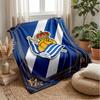 Coperta in Morbido Pile di Flanella FC Real Sociedad Leggera Accogliente Calda Coperta da Lancio per Divano Letto Arredamento per la Casa