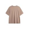 Lining Sports Life Series Letter Pattern Print Sweat-Absorbent Crew Neck Short Sleeve Drop Shoulder T-Shirt Men Tops Cocoa-Brown AHSU295-4