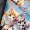 1PC Spring day, cat pattern printed shower curtain, waterproof, with 12 hooks, for bathroom showers, bathtub, home use
