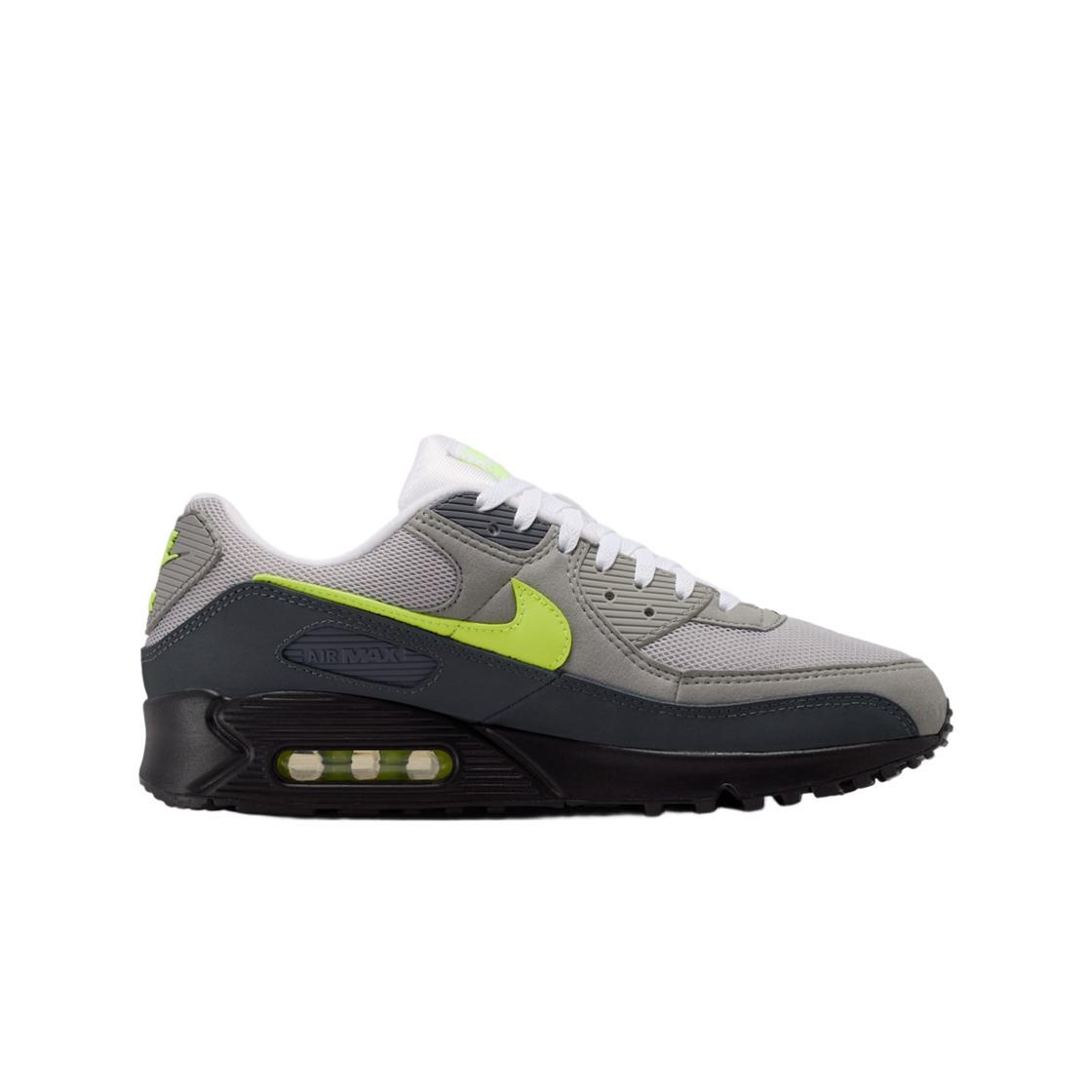 Nike Air Max 90 Neon Men Sneakers Black Neon-Yellow-Nathracite-Light-Charcoal-Pearl-Grey-White IQ0289-010 42