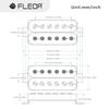 FLEOR Alnico 5 Guitar Pickups Black Neck and Bridge Humbucker Pickup Set