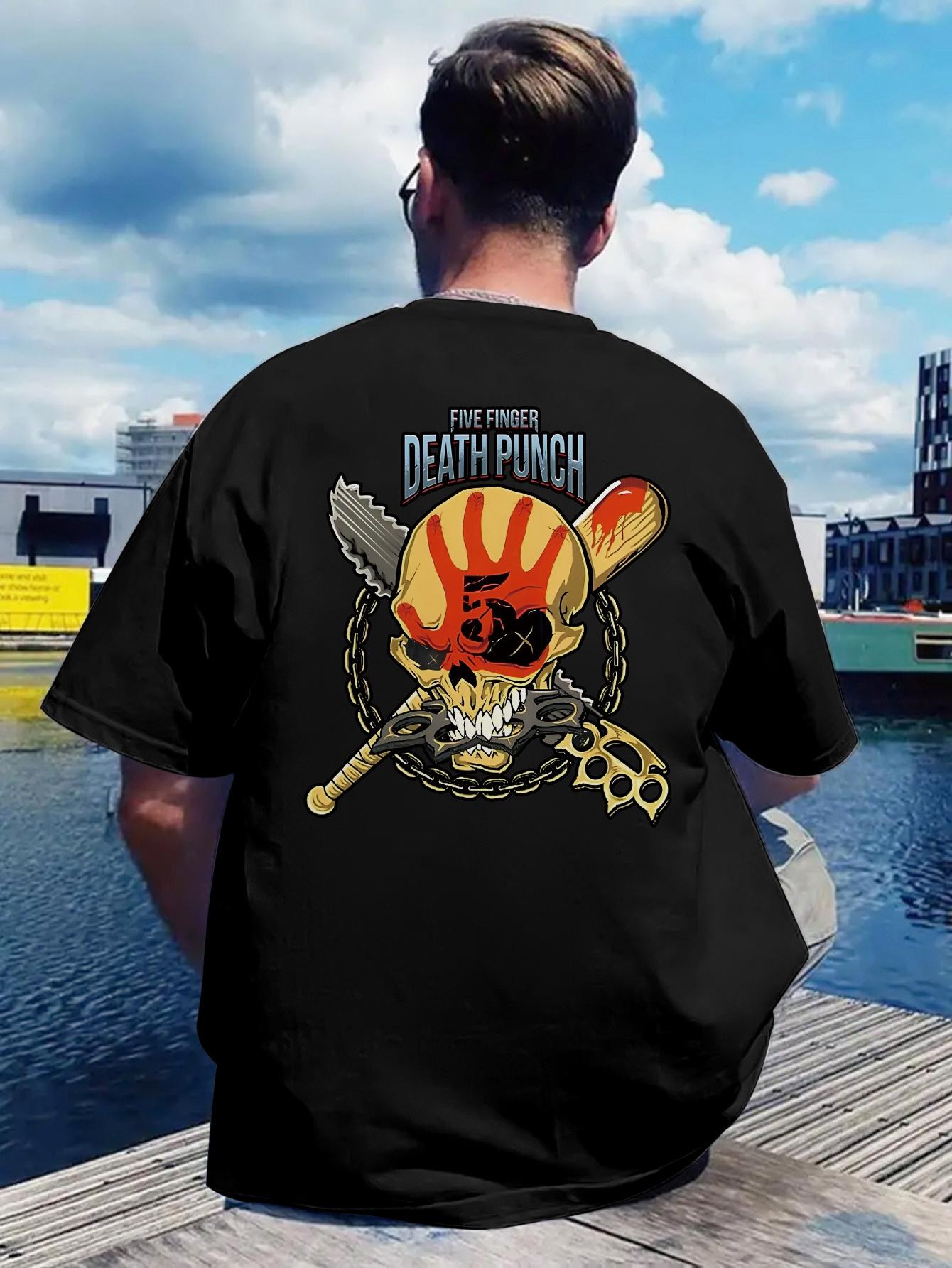 Retro Rock Band Print T-shirt XXL