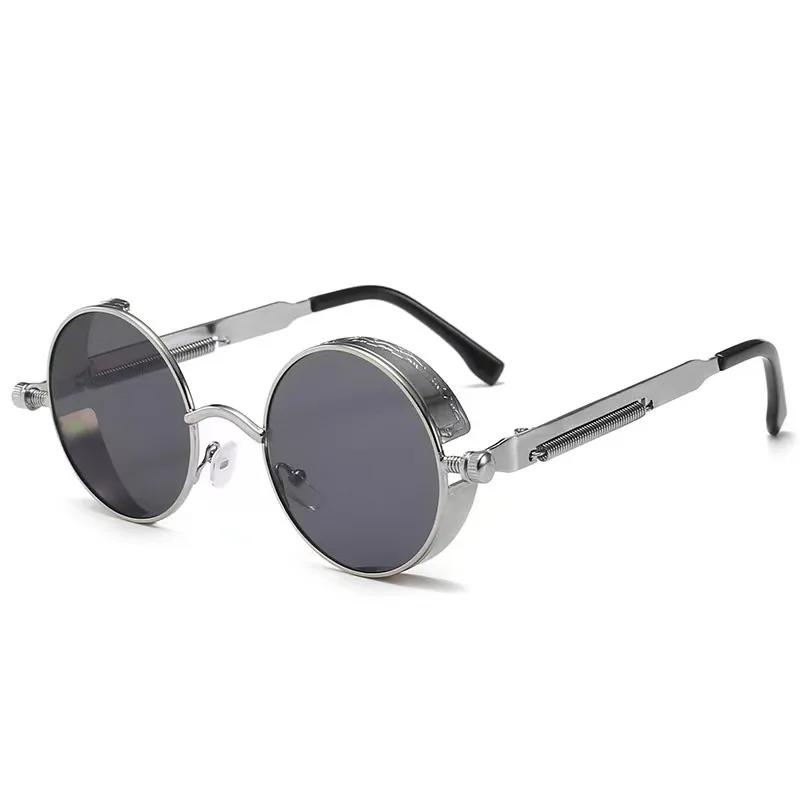Retro Steampunk Sunglasses Street Photography Round Shape Male's Sun Spectacles Winter Outdoor Skiing Goggles Party Driving Use Sunglasses