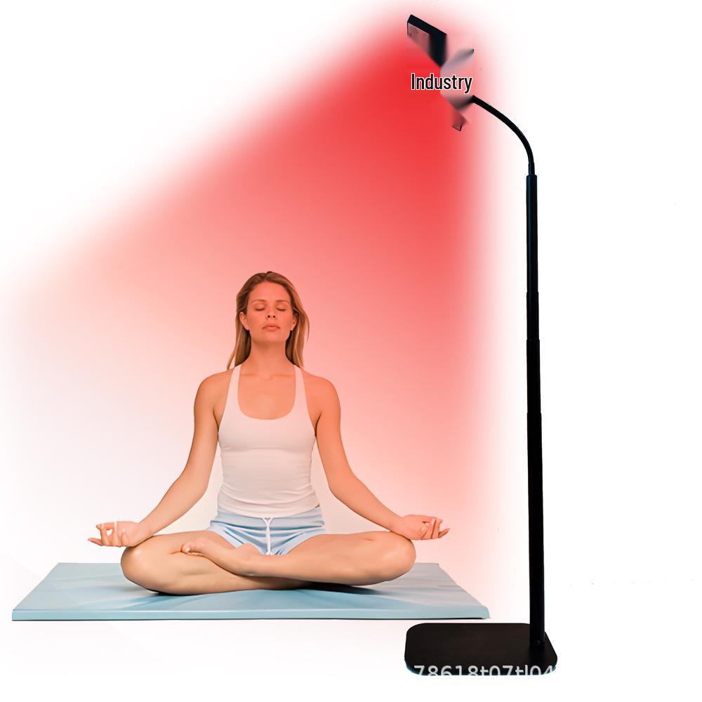 Adjustable Floor Stand Red Light Therapy Lamp - Single/Double Head with Tripod Gooseneck