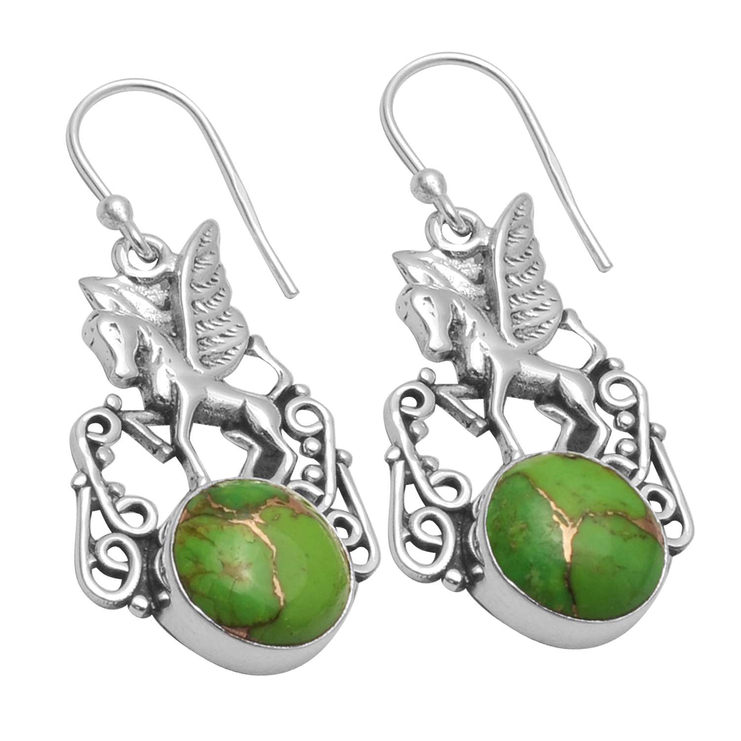 

Медные серьги с драгоценными камнями и бирюзой, твердые серьги из стерлингового серебра 925 пробы, серьги ручной работы, ювелирные изделия, подарок для женщин и девочек, E-2508