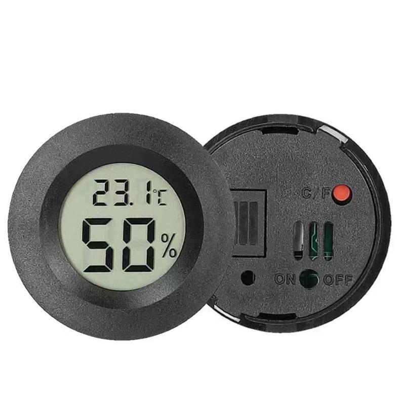 1/6PCS Mini Hygrometer Thermometer Fahrenheit or Celsius Meter Digital LCD Monitor Indoor Room Round Humidity Temperature Gauge 2