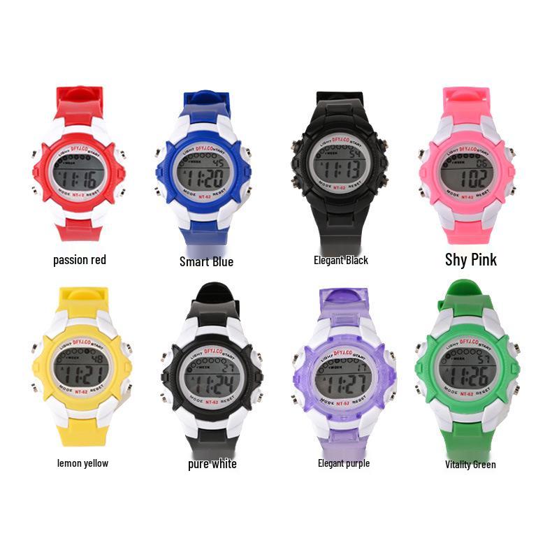Girls' Multifunctional Luminous Watch: Colorful, Casual, Small Size for Ages 5-15