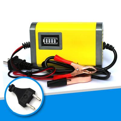 12V 2A Vollautomatisches Smart Autobatterieladegerät Blei-Säure-GEL Intelligentes Motorradladegerät mit LCD-Display