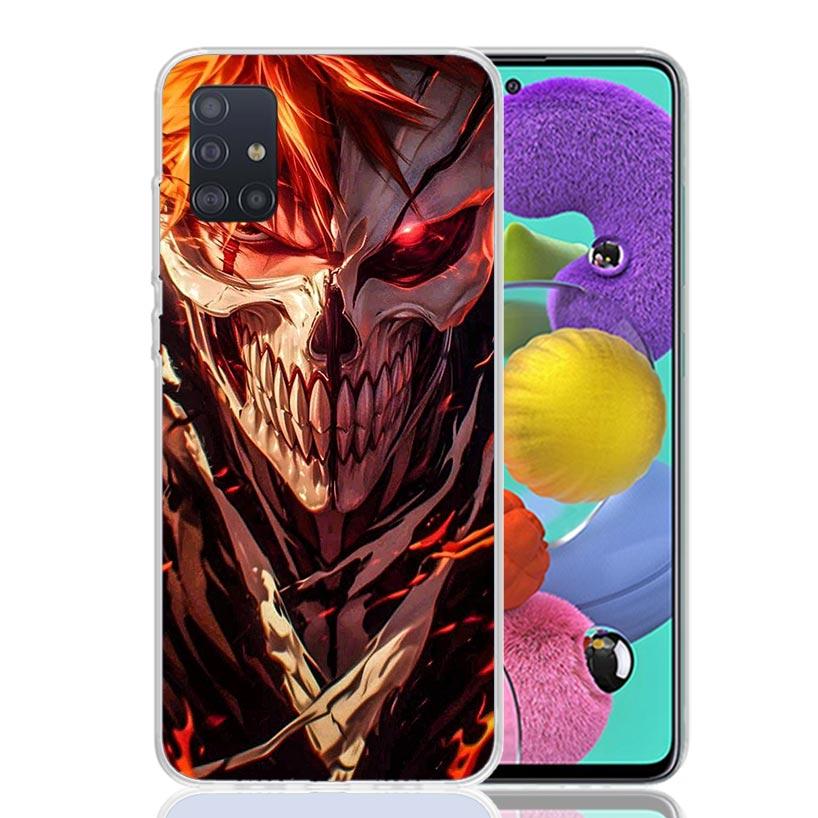 Kurosaki Ichigo Bleach Phone Case For Samsung Galaxy A52 A32 A22 A12 A02S A50S A30S A51 A31 AA71 Note 20 Ultra 10 S10 Plus Galax