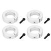 4Pcs Split Shaft Fixing Collar 1in Bore Diameter Aluminum Alloy Screw Clamping Shaft Collar Kit 25mm
