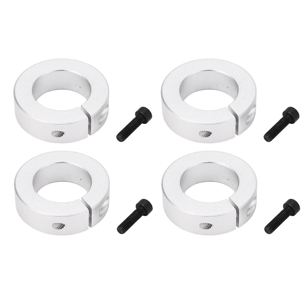 4Pcs Split Shaft Fixing Collar 1in Bore Diameter Aluminum Alloy Screw Clamping Shaft Collar Kit 25mm