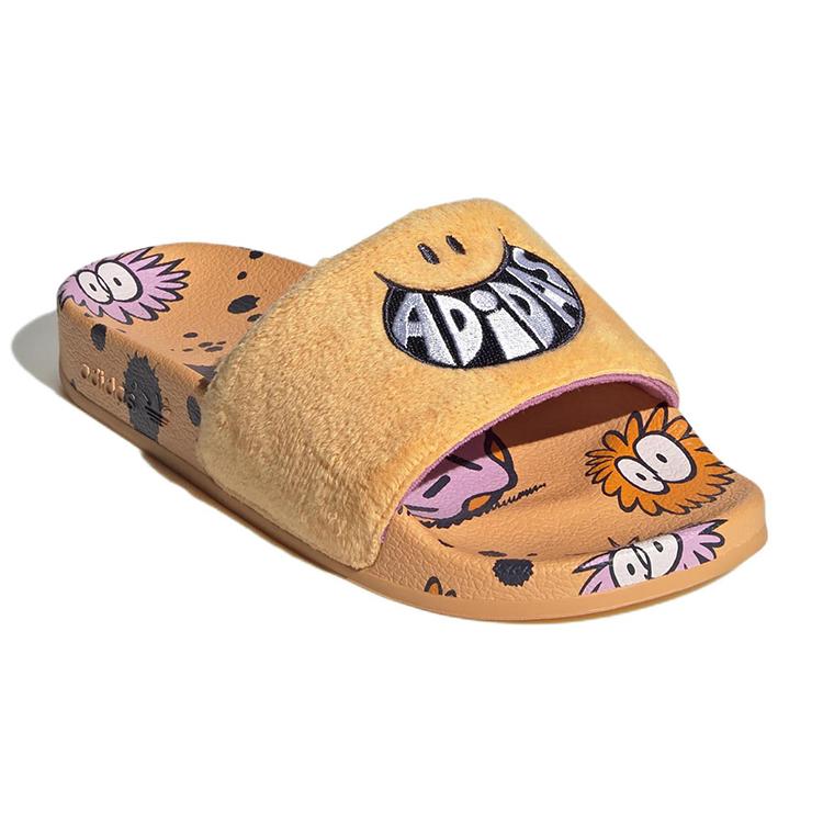 Adidas Originals Wear Resistant Kids' Slippers Orange Yellow Kids'