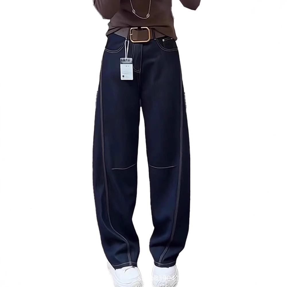 

Retro European Women s Plus Size Wide Leg Jeans - Autumn/Winter Style L