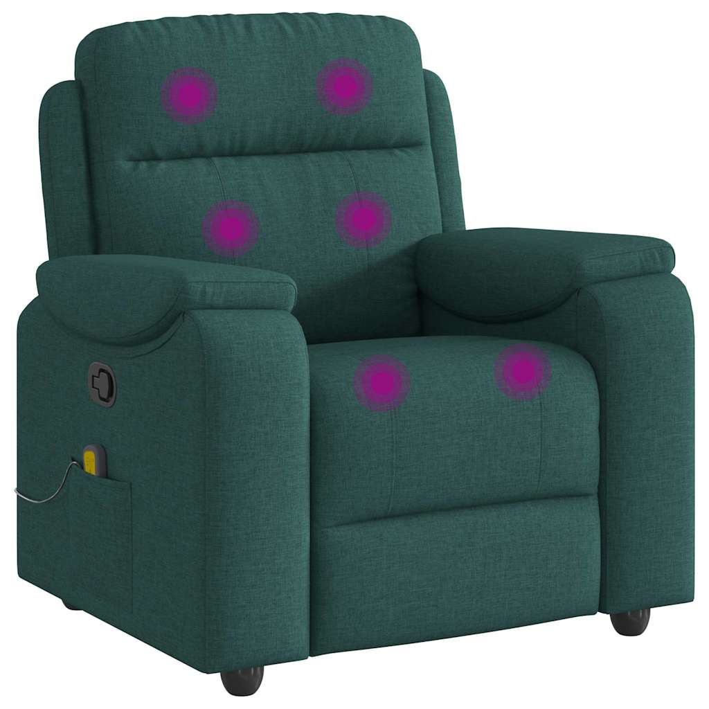 Massage Chair Dark Green Fabric