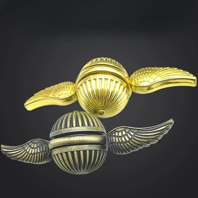 Golden Snitch Fidget Spinner Metal Antistress Hand Fingertip Gyro Rotation Cupid Spinning Top Toys for Kid Adults Autism ADHD