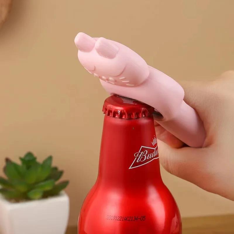 Deschizătoare de sticle de bere 4 în 1 Deschidetor de conserve roz Desenator de conserve din oțel inoxidabil Deschidetor de sticle de bar Ustensile de bucătărie Gadgets Accesorii pentru bere