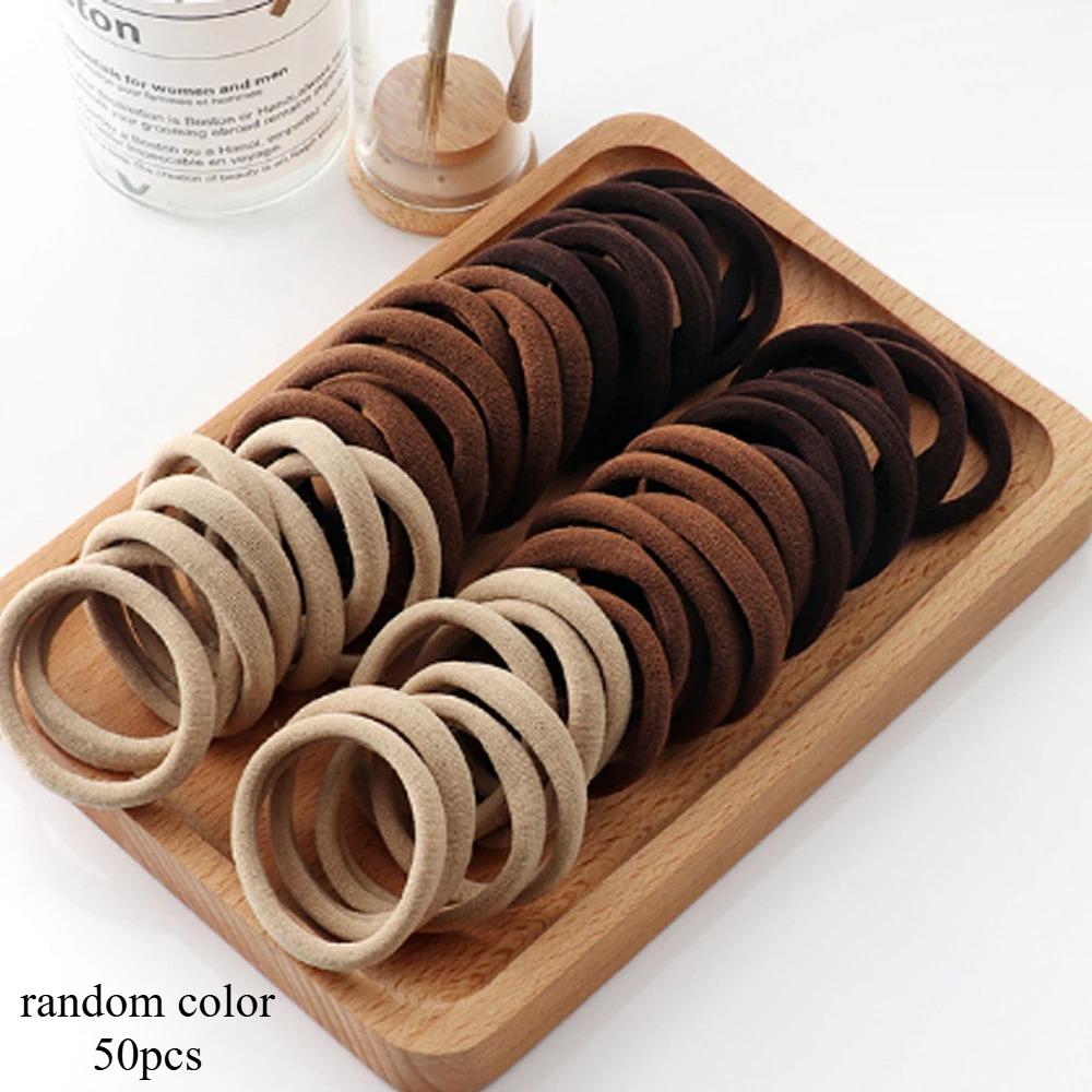 50/100 Stück Elastische Haargummis – Strapazierfähige Zopfgummis für Frauen Mädchen Schonend für Haar Kopfhaut