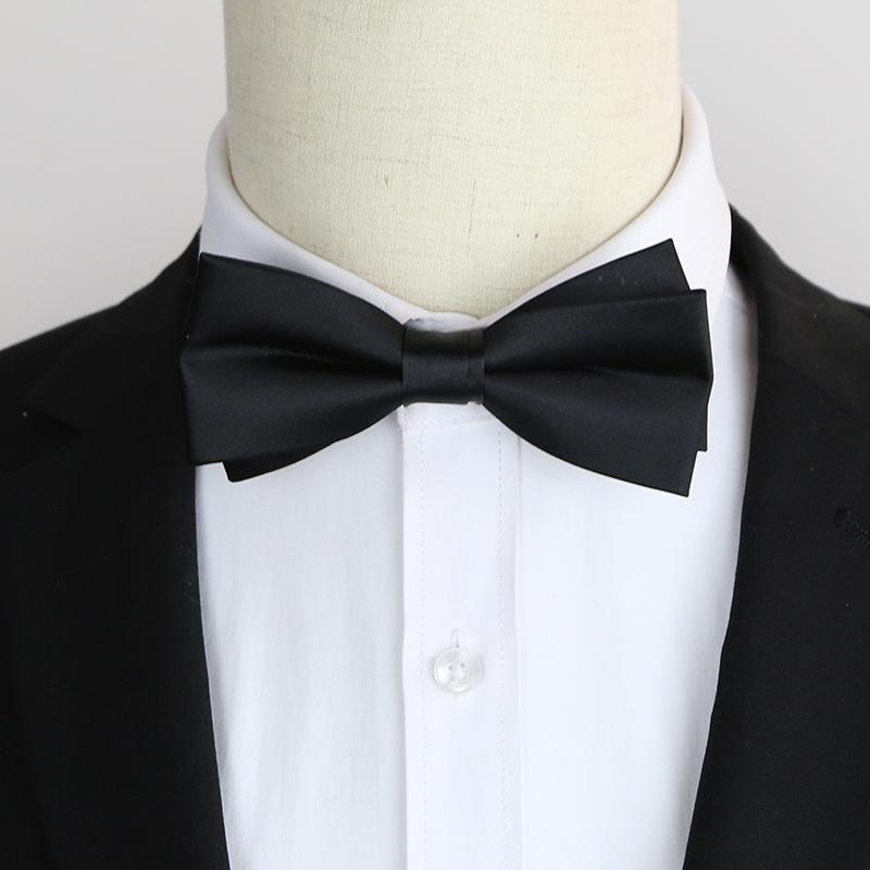 Black Men'S Bow Tie Groom Best Man Mc Host Dress Suit Burgundy Trendy Bow Tie Blue