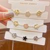 Korean Style Gold-Plated Five-Petal Flower Bracelet - Exquisite, Fashionable, Gentle, Light Luxury Jewelry