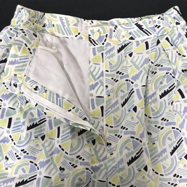 Chloe GOLF Printed Culotte Shorts 9 Women’s M White Green Golf Wear Pants Skirt(USED)