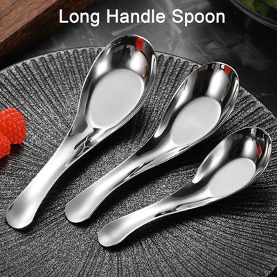 Soup Spoons Stainless Steel Dinner Spoons Heavy Duty Thick Short Handle Table Spoons for Soup Cereals Bouillon Dessert