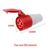 Waterproof Industrial Aviation Plug Connector: Reverse Plug Male-Female, 3-Pin, 4-Hole, 5-Pin, 16/32A-6h