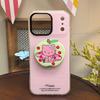 Film-Style Cute Cartoon MagSafe Magnetic Bracket with Strong Adsorption and Retractable Desktop Airbag for Trendy Females
