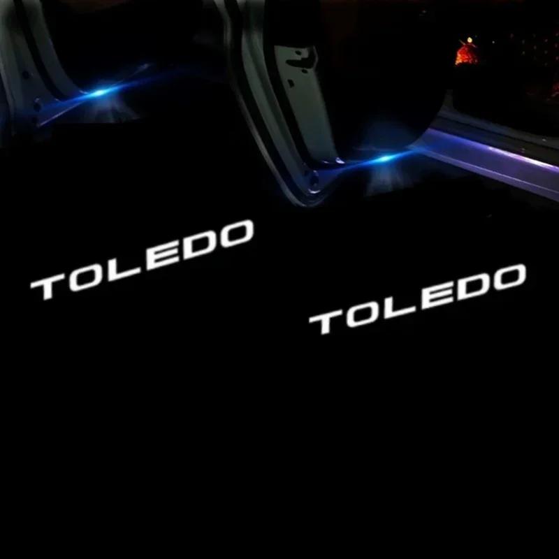 Car Led Welcome Lights Courtesy Projector Ghost Shadow Logo Emblem Lamp For SEAT Toledo Alhambra Leon MK1 2005 2006 Accessories