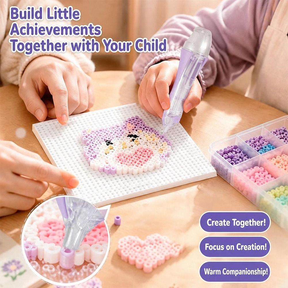 Plastic Fuse Bead Pen Press Type Bead Picking Pen New Craft Tools Visible Storage Chamber