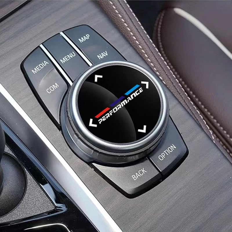 Car Center Console Idrive Multimedia Controller Knob Sticker for BMW Button Trim Emblem Car Interior Accessories (Large 48mm) small 45mm