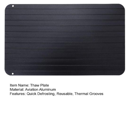 Yousheng Fast Thawing Tray Aviation Aluminum Thaw Plate Quick Defrosting Plate Board Defrost Tray Thaw Master Kitchen Gadgets