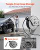 VEVOR Pressure Washer Hose Reel, 19.8 m x 6.4 mm Retractable Power Heavy-Duty Steel Washer Hose Reel, 3200PSI Max, Auto-Rewinding