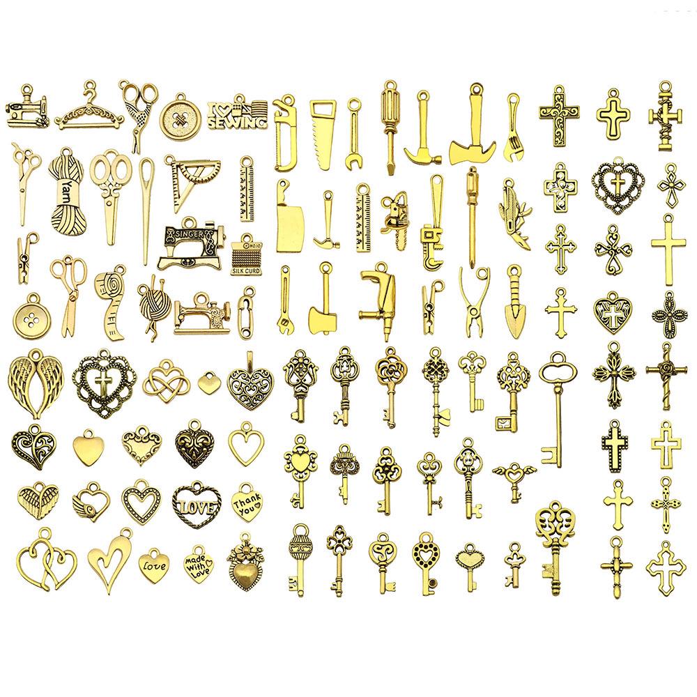 

100 Підвісок зі сплаву «Антична бронза» у вигляді тварин та комах: Бабки, Метелики Шарми для DIY Браслетів, Намист, Брелоків