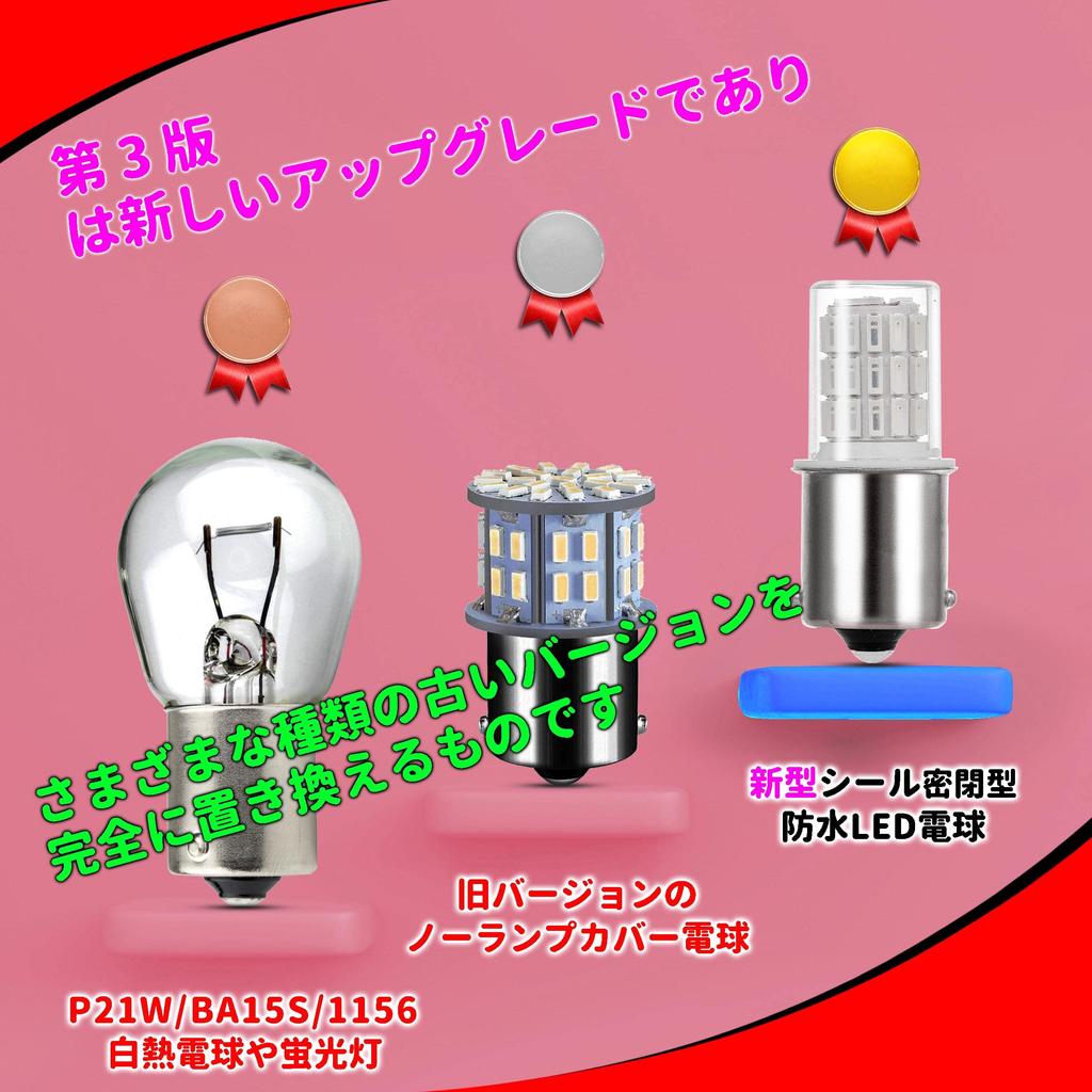 S25 Single Red LED Pin 1156 BA15S G18 P21W S25 Single LED Backup Tail Brake Light (180° Angle) 12V-24V Light, Light, (4-Pack Red)