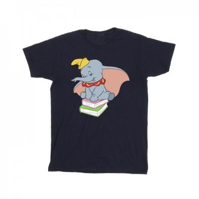 Mens Dumbo Sitting On Books T-Shirt