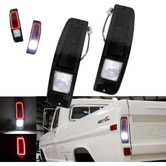 For 1967-1972 Ford Styleside F100/250/350 TRUCK,1967-1974 Ford Econoline E100/200/300,1967-1977 Ford Bronco Rear Tail light Smoked Lens