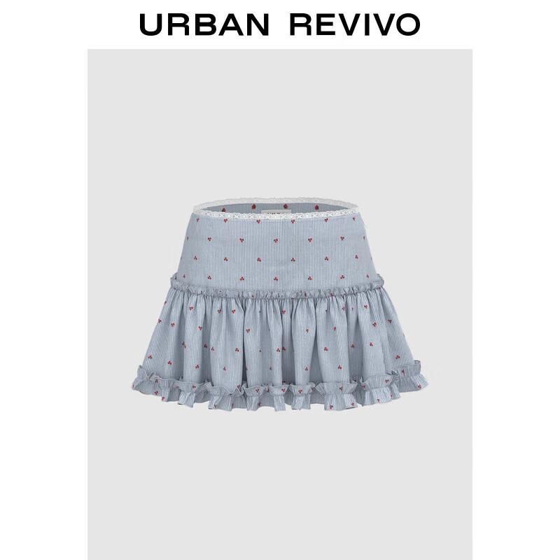 UR Women s Contrast Embroidered Striped Short Skirt XS