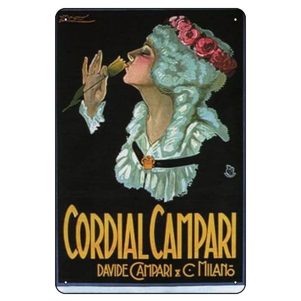 Campari Metal Tin Signs Martini Wall Decoration Plaque Vintage Art Poster Iron Painting for Man Cave Home Cafe Garden Club Ba