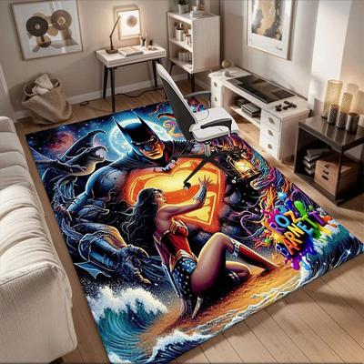 Batman & Superman: The Ultimate Team-Up Art PrintOffice Mat Home Decor Gift For Halloween & Christmas LB174