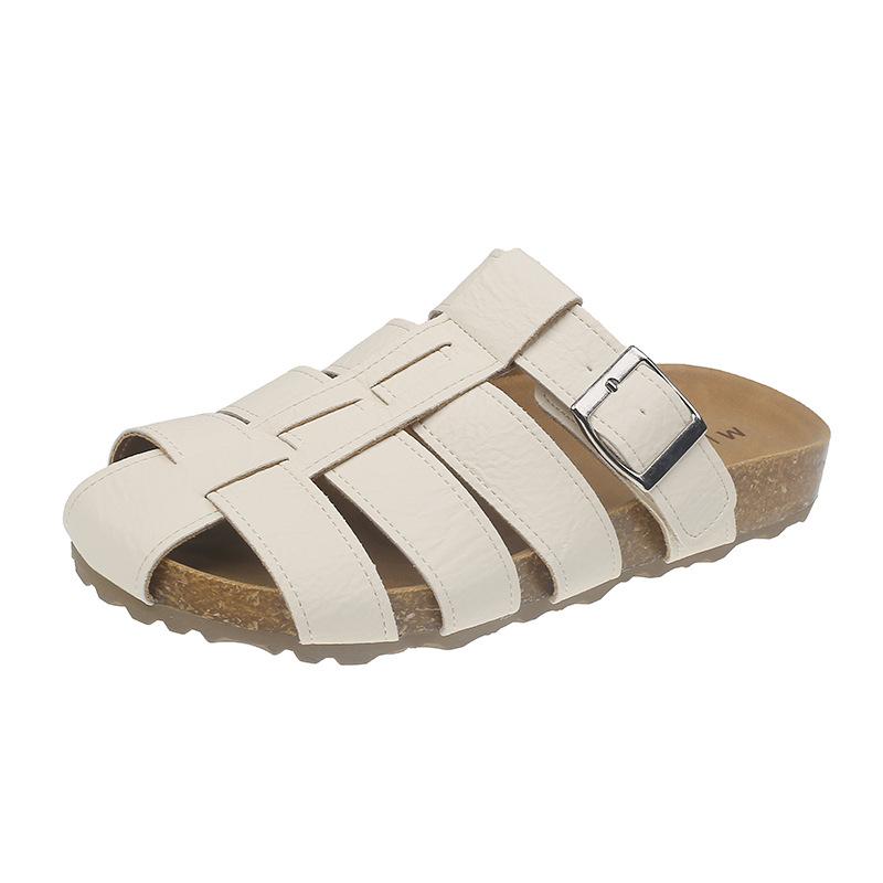 

Pig cage shoes Baotou half slippers women s 2025 summer outer wear hollowed-out Boboken shoes casual breathable soft-soled hole shoes 35