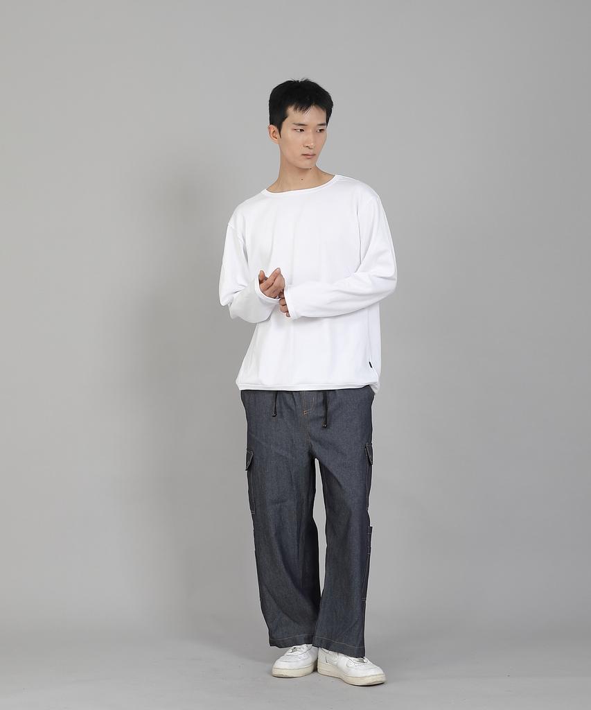 Seinteukeulu Plain R-Neck Sweatshirt Rrs-873 White