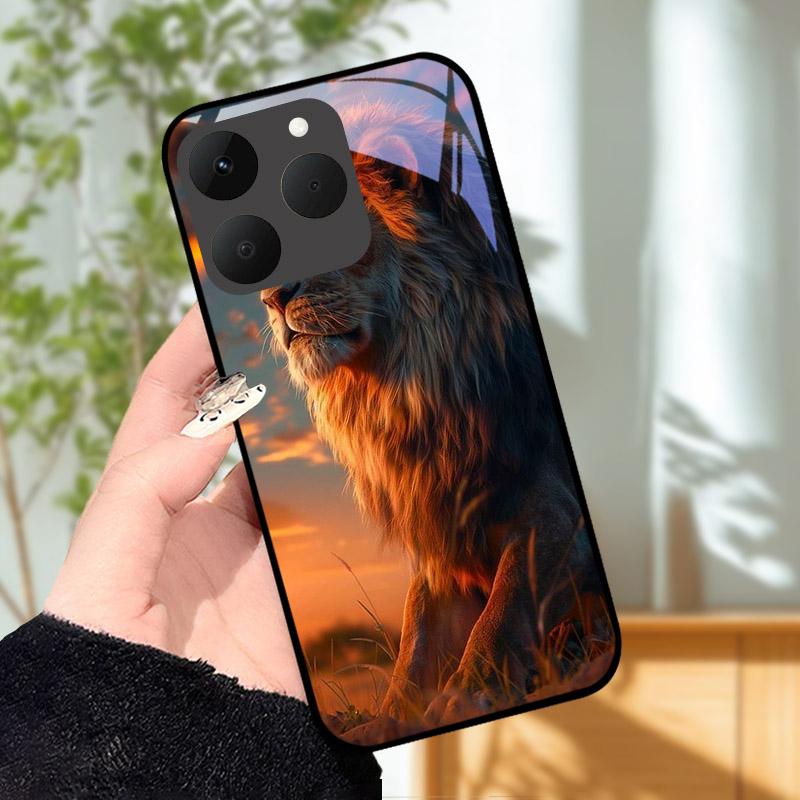 Für Realme 15T 5G Hülle Luxus Mode Bemalt Stoßfest Gehärtetes Glas Handyhülle Für Realme15T 15 T Hülle Schale RMX5111 Capa