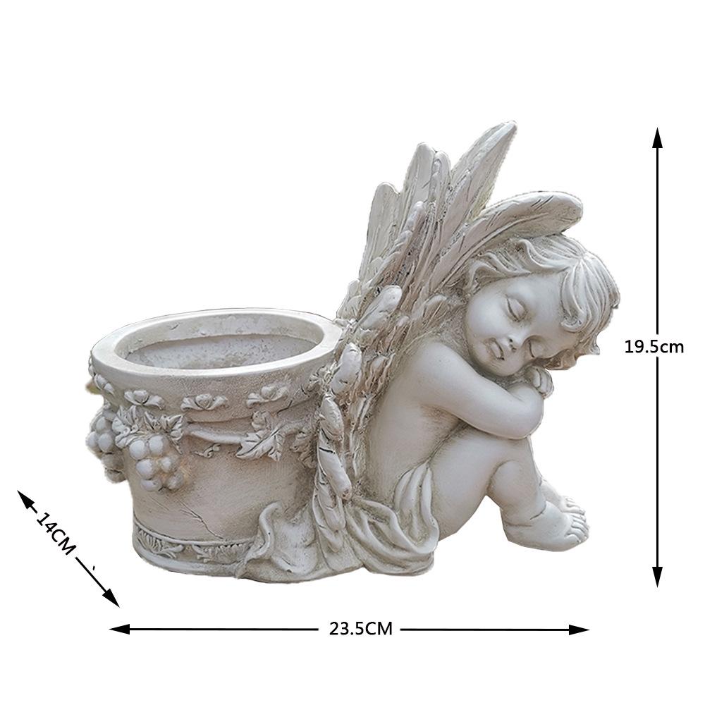 European Creative Angel Flower Pot for Succulents - Outdoor Garden Resin Sculpture Ornament
