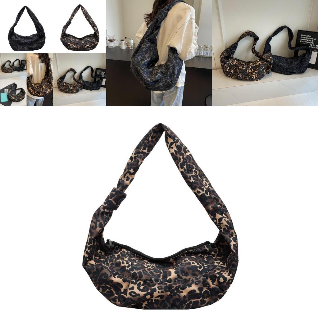 Stylish Children's Leopard Print Crossbody Bag Large Capacity For Boys And Girls