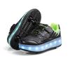New Double-wheel Four-wheel Runaway Shoes Charging Model, Children's Adult Wheels Shoelace Lights, Men's and Women's Sports Shoes Roller Skates