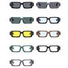Classic Rivet Brand Square Sunglasses UV400 Luxury Vintage Trendy Sun Glasses for Women Men Punk Driving Shades