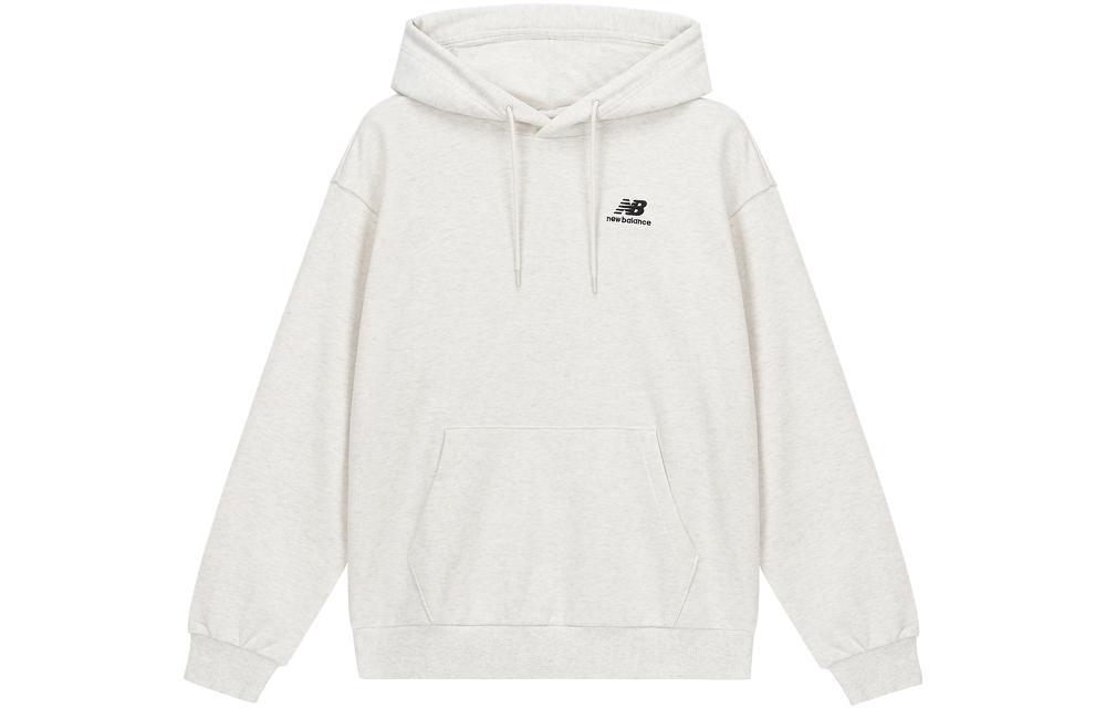 New Balance Sweatshirts Unisex White Hooded Moderate Regular 5CD38831-OA