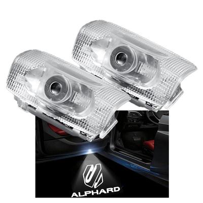 Ltsplay 20 Series and 30 Series Alphard Courtesy Courtesy Door Welcome LED Logo Adjustable Quartz Glass Set of 2 01 Lamps, Fade-Resistant Lights,